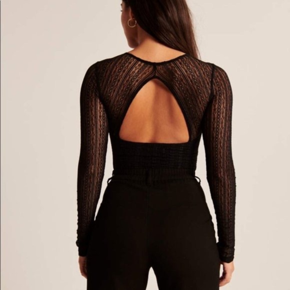 Abercrombie and Fitch Black Lace Bodysuit